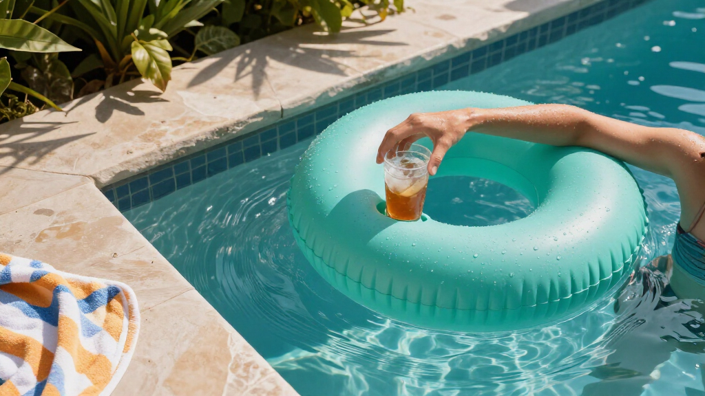 pool floats with drink holders