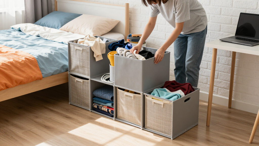 multifunctional dorm room storage