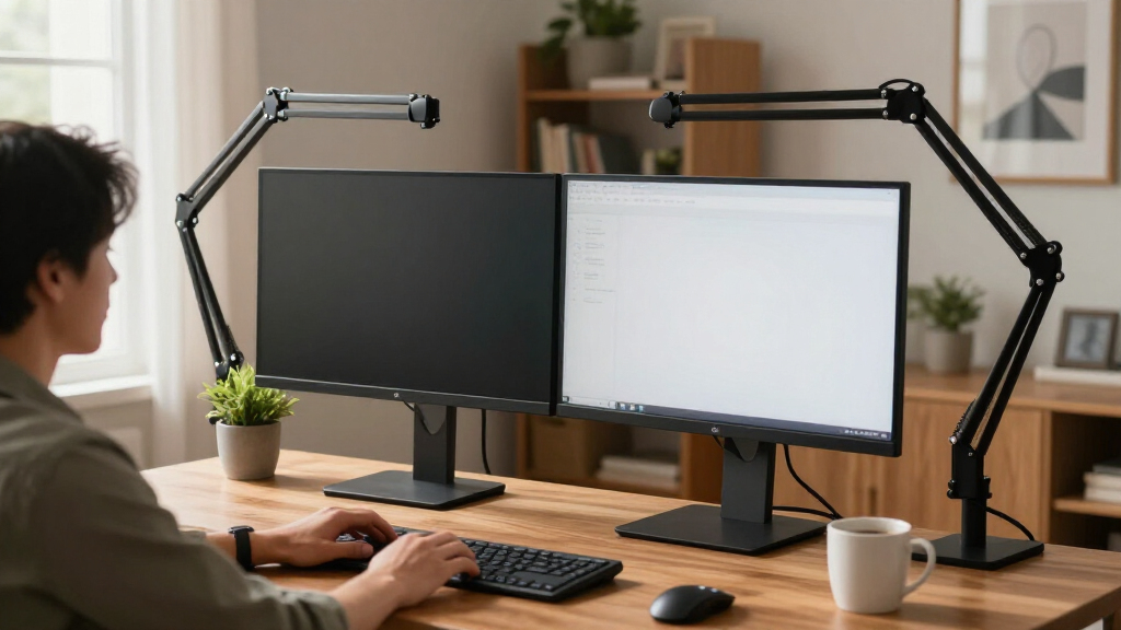 adjustable monitor arms for dual setups