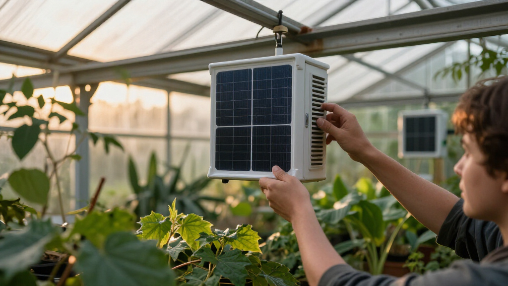 solar greenhouse vent fans
