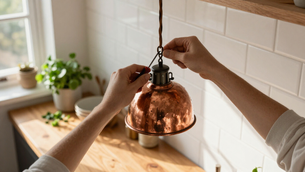 copper pendant light fixture
