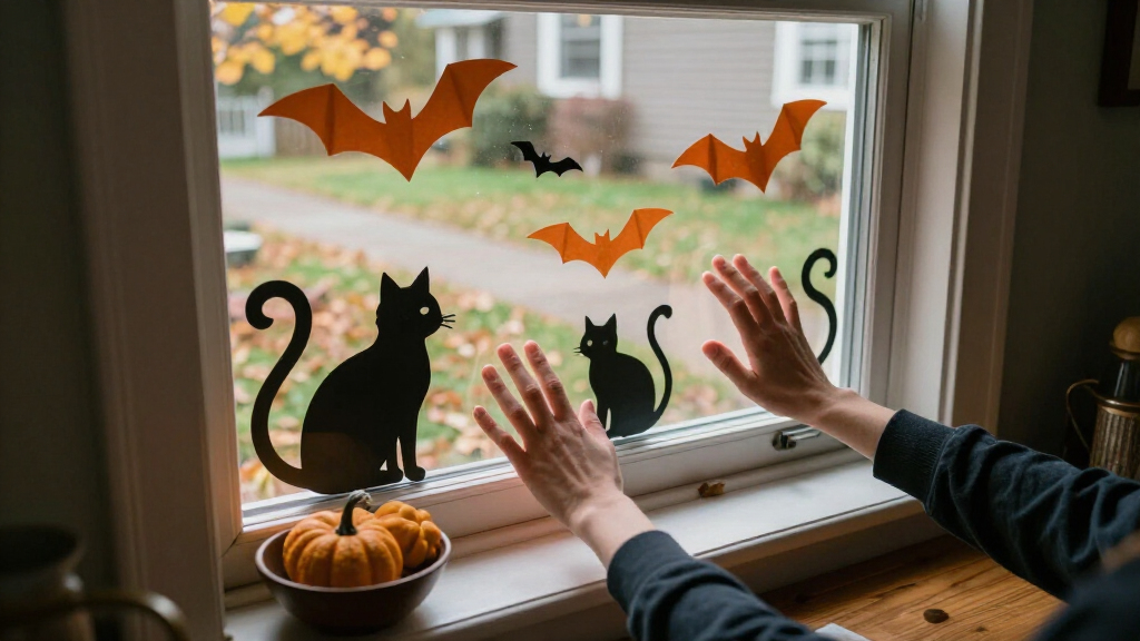 Halloween window decorations