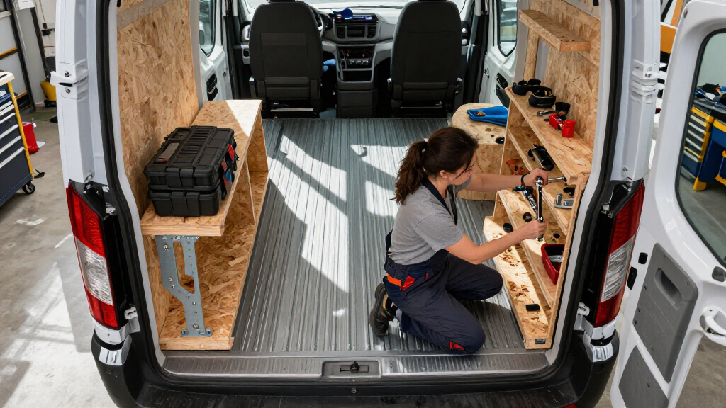 Ford Transit cargo van shelving