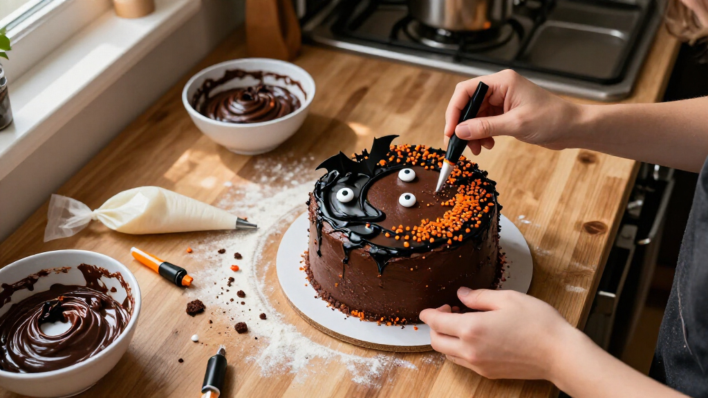 spooky Halloween cake decorating supplies