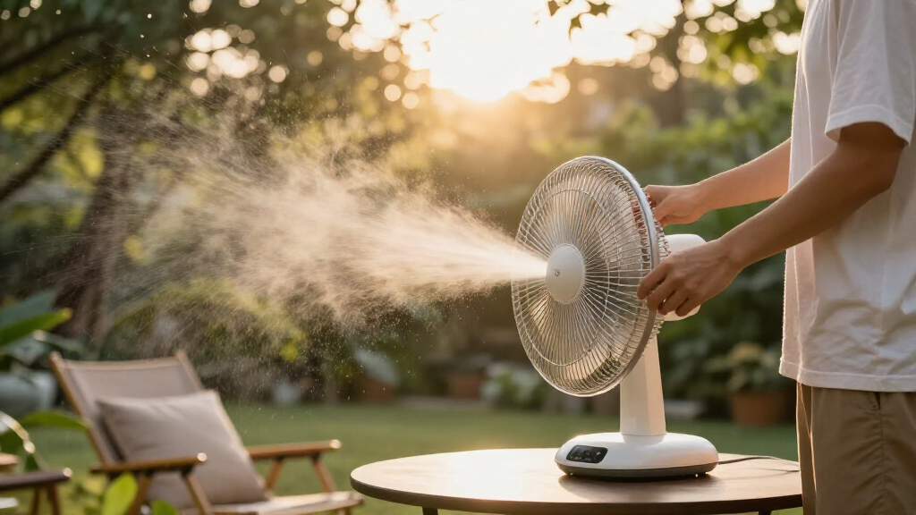 misting fan outdoor