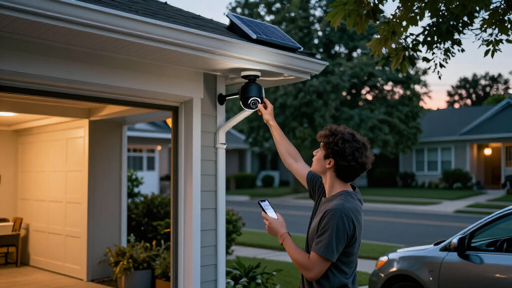 driveway security camera solar ptz
