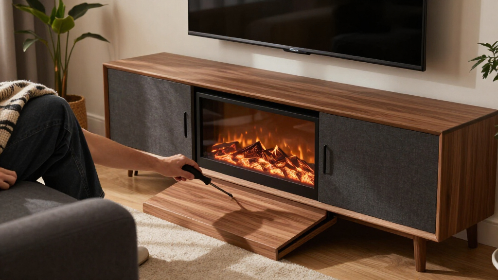 best electric fireplace TV stands for cozy recovery spaces