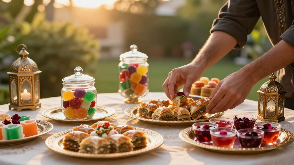 premium eid dessert table setup kit