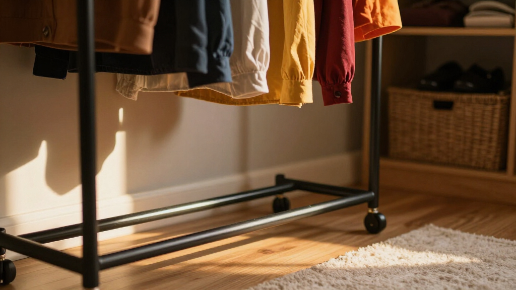 rolling garment racks for wardrobe rooms for small closets