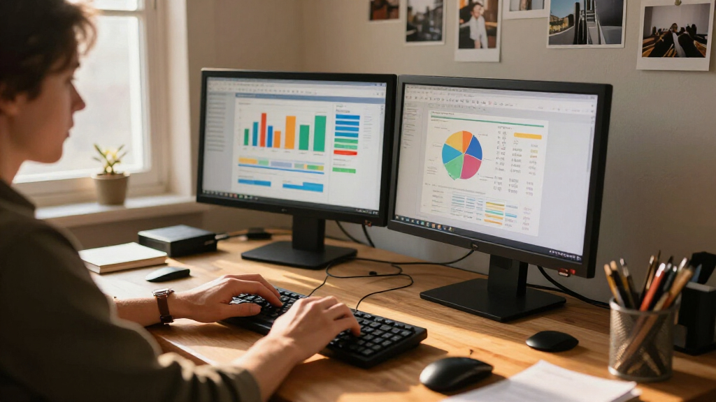 best dual monitor setup for rebuilding a career after divorce