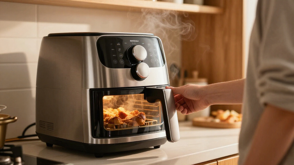 commercial air fryer with viewing window