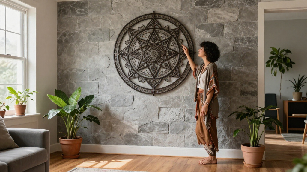 best sacred geometry metal wall art large