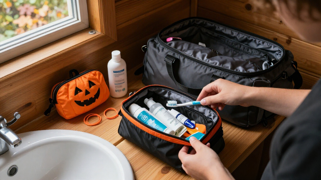 Halloween travel toiletry bags