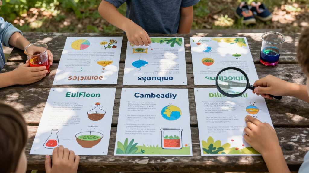 science-themed educational posters