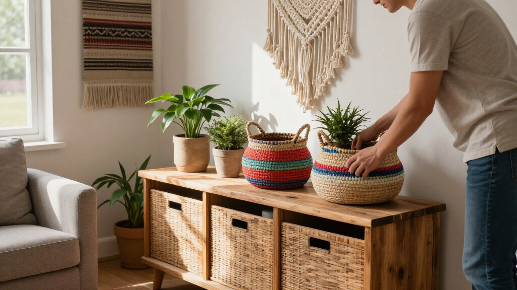 boho storage cabinet