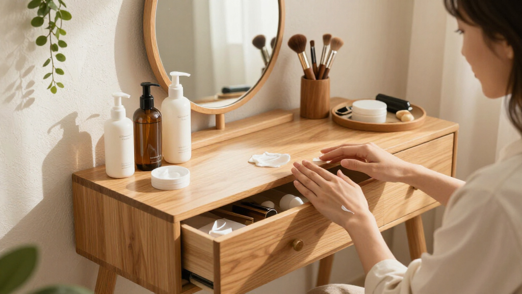 best vanity sets with storage for self-care spaces