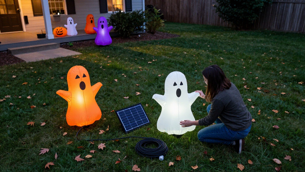 solar powered Halloween inflatables
