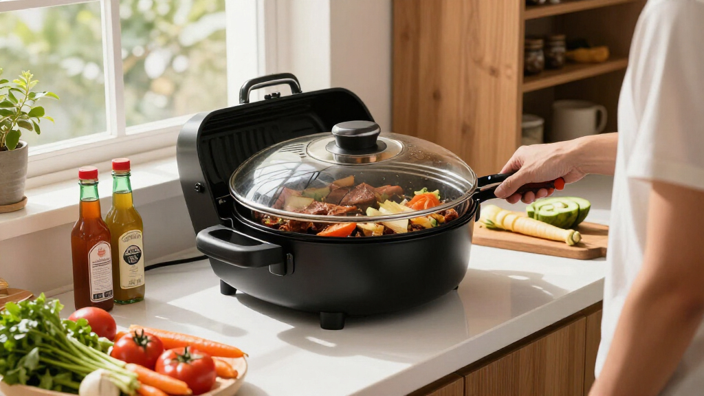 indoor smokeless grill with lid