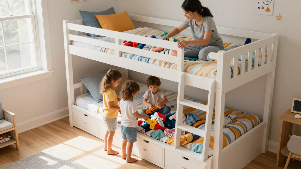 best full loft beds with storage for kids