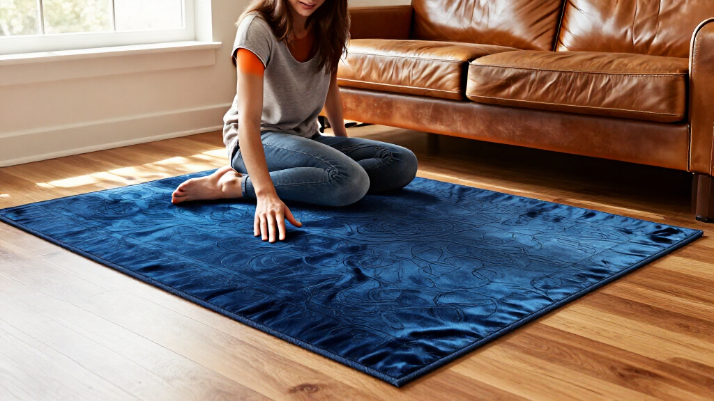yilong blue silk area rug