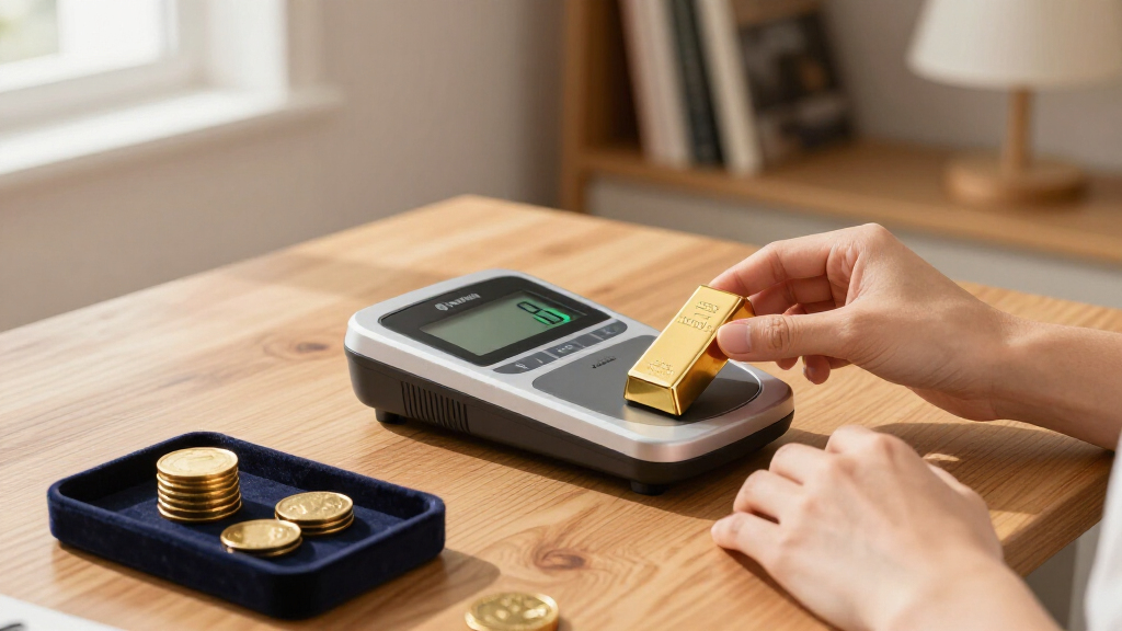 electronic bullion verifier for coins and bars