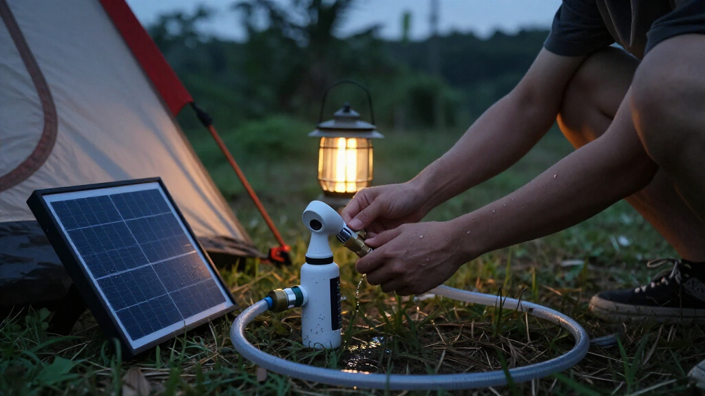 best electric camping shower system