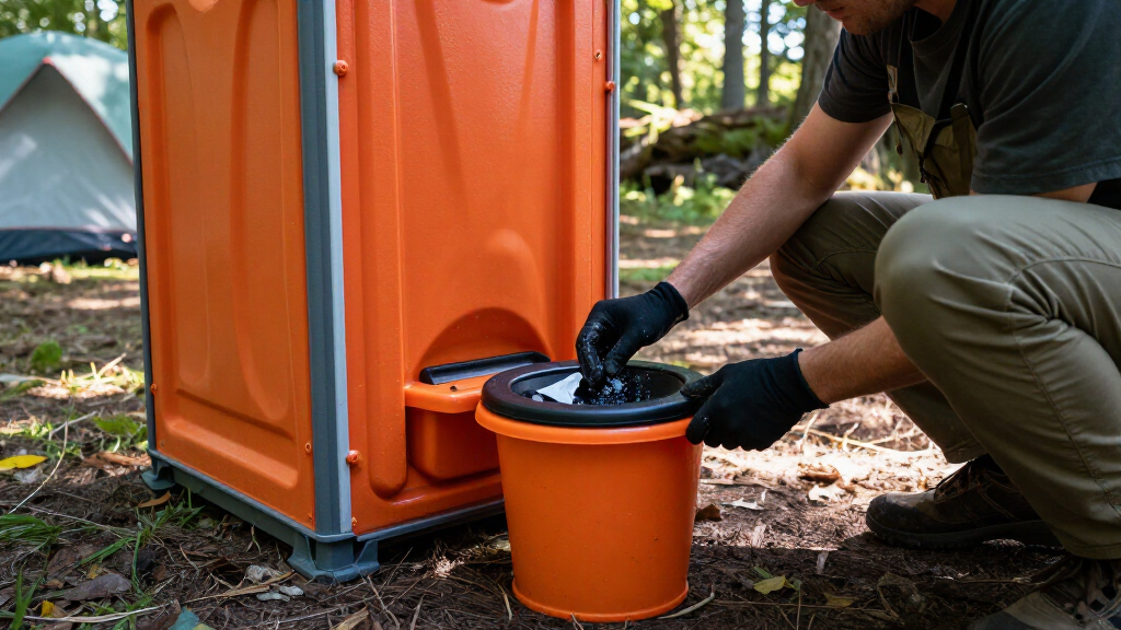 portable flush toilets high capacity for camps
