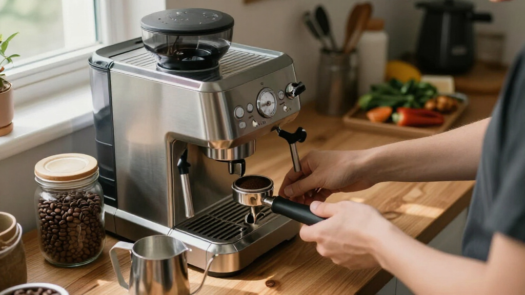 semi automatic espresso machine with grinder