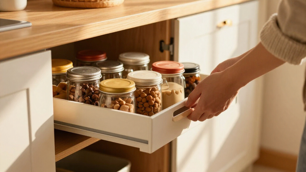 pull out cabinet organizer system for deep cabinets