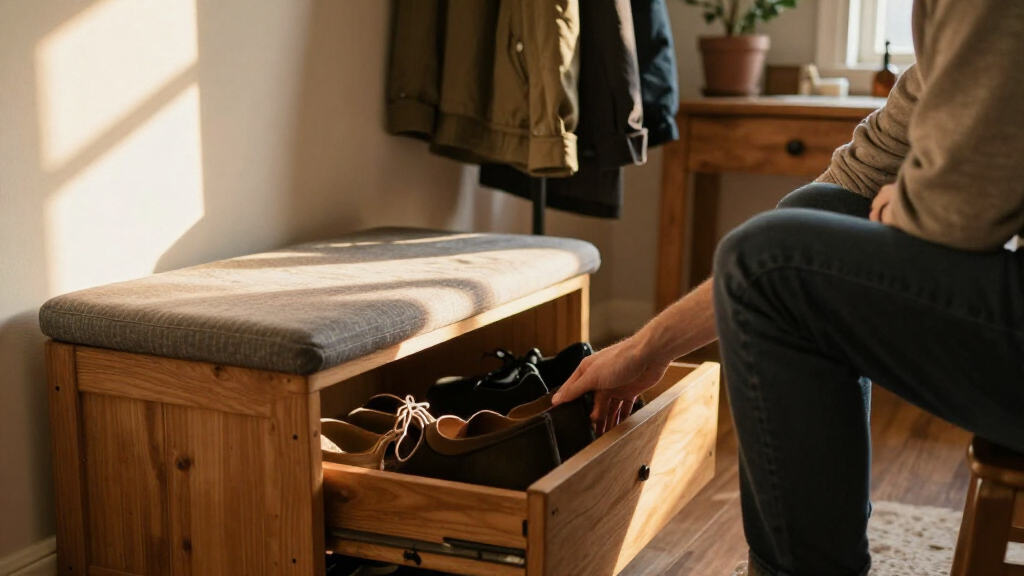 storage benches for entryways
