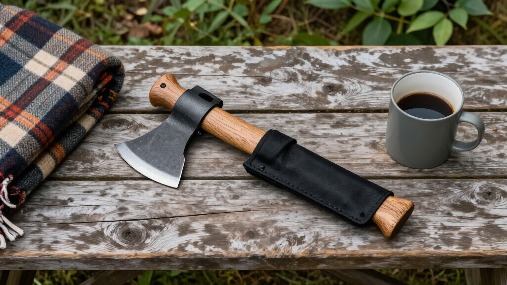 camp hatchet with sheath