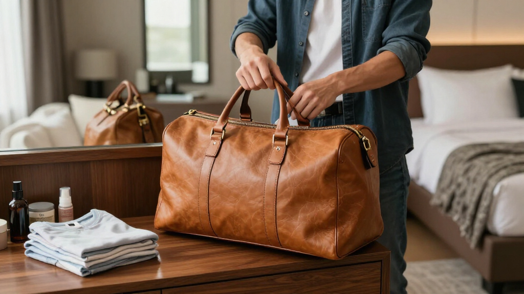 best leather weekender bags amazon