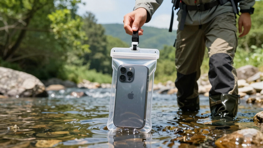 Waterproof phone pouch float