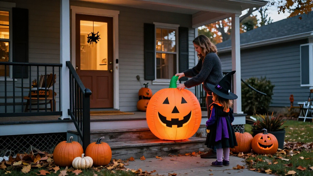 halloween porch inflatables