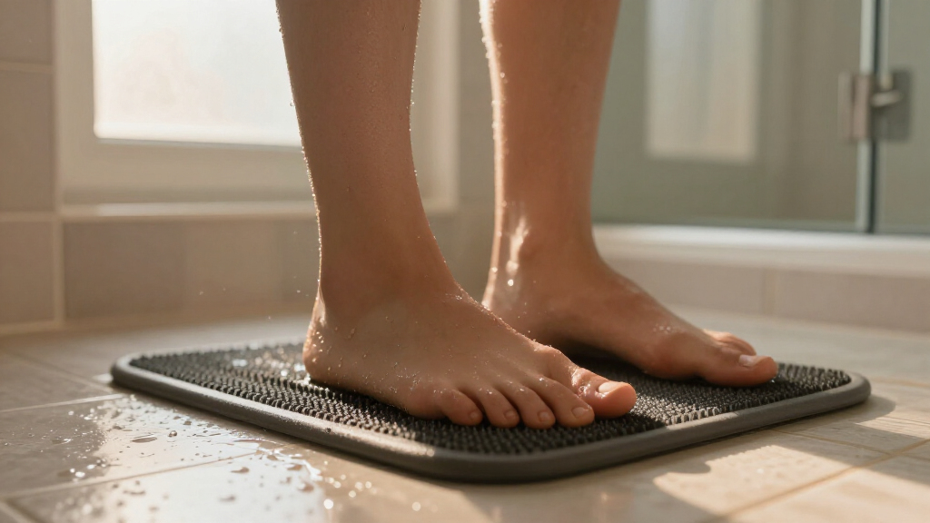 foot scrubber mat shower floor