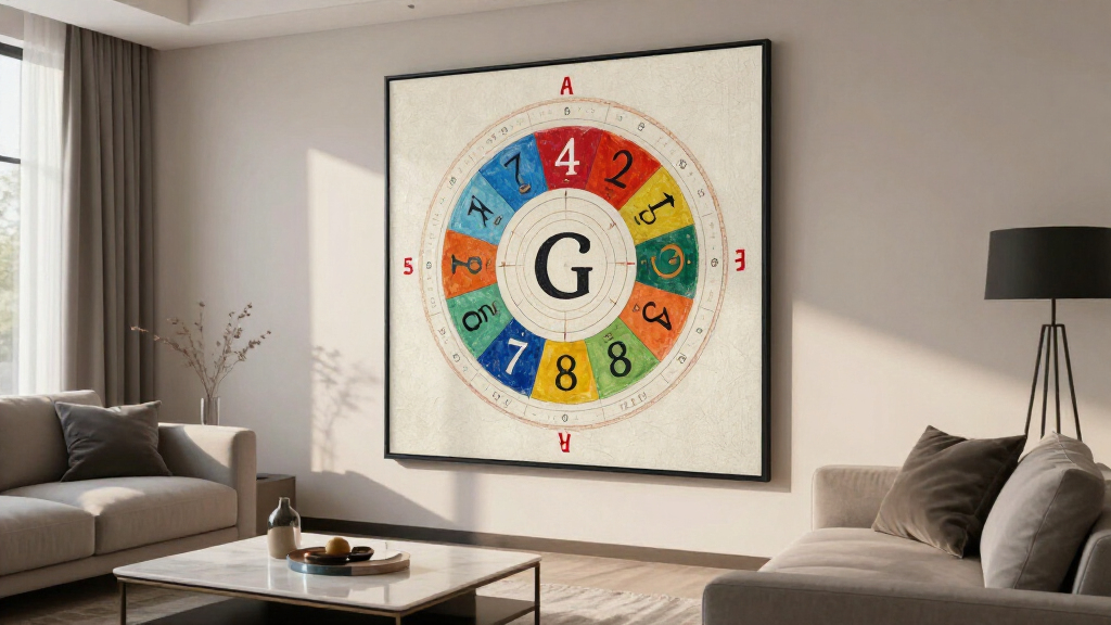 numerology wall art canvas framed large