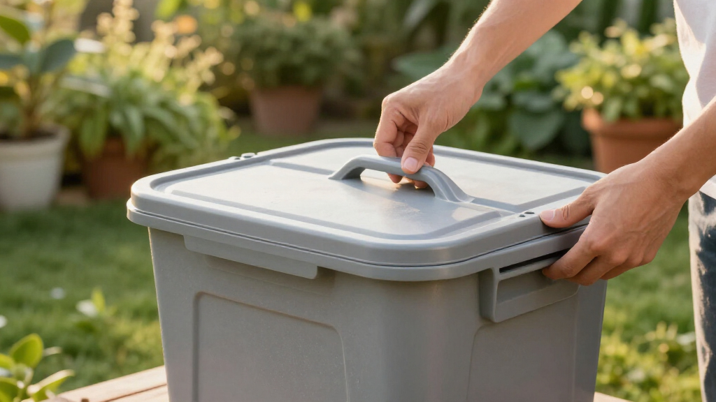 drought-tolerant outdoor storage bins