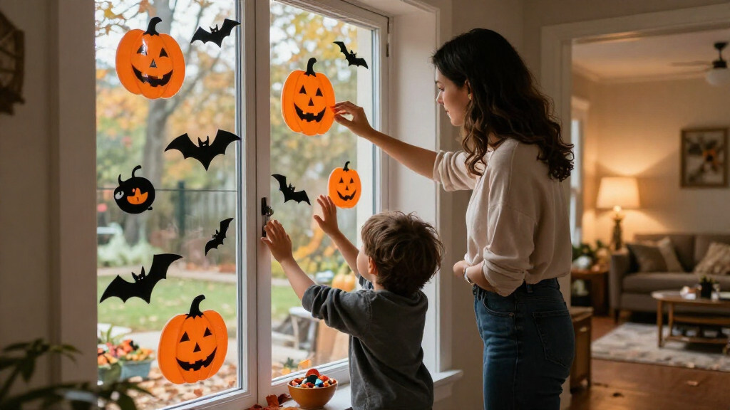Halloween window clings