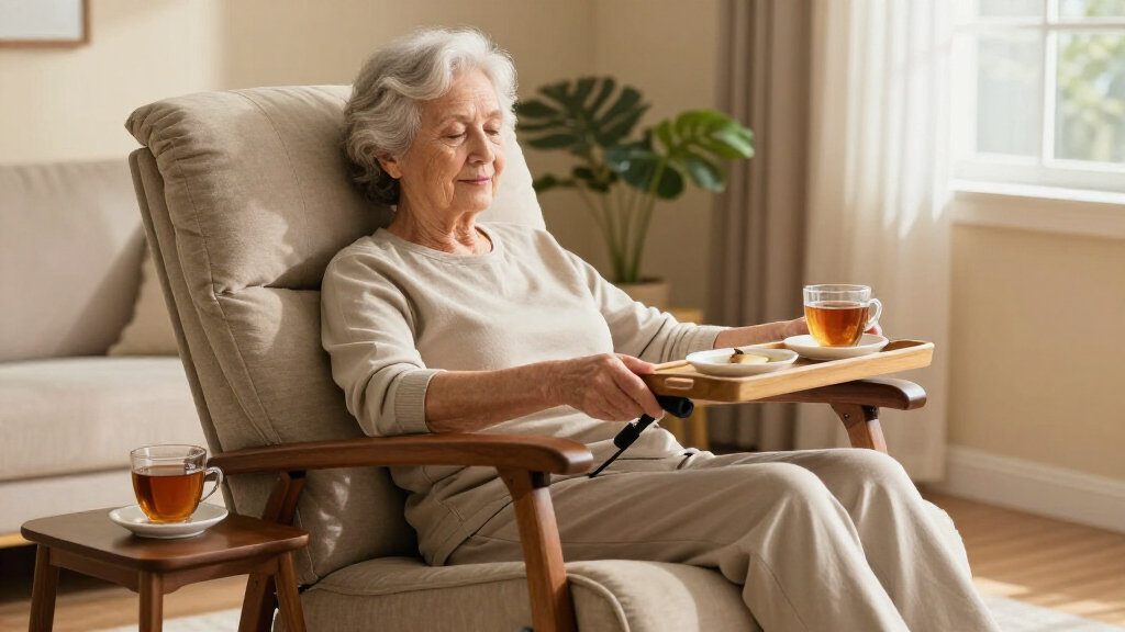 best geriatric chairs with tray and recline