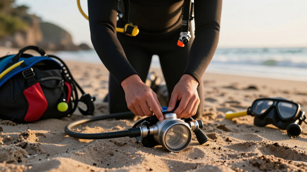 scuba regulator set for travel