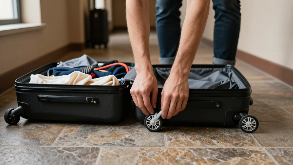 carry on luggage with removable wheels