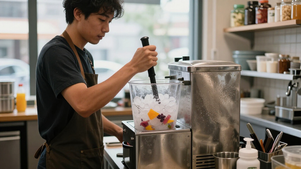 commercial ice blender station