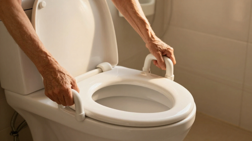 raised toilet seat with handles for seniors safety
