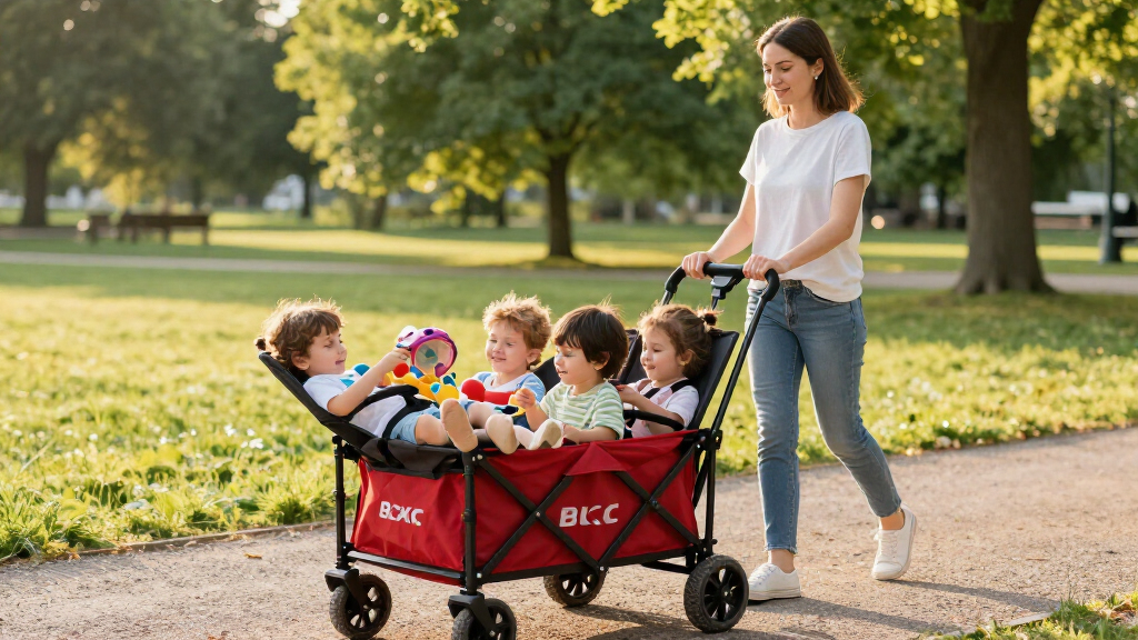 stroller wagon for 4 kids with reclining seats