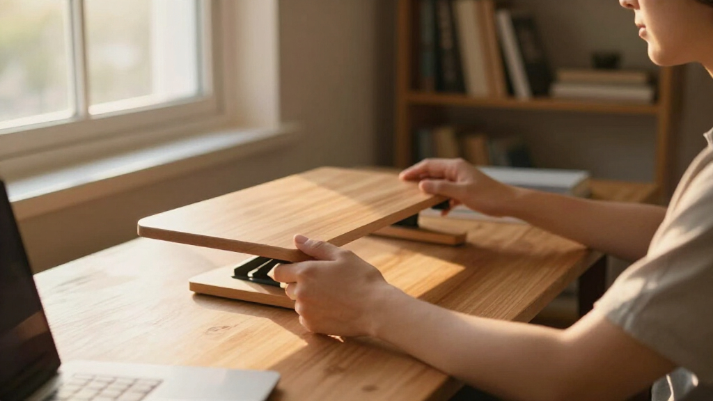 adjustable ergonomic desk risers