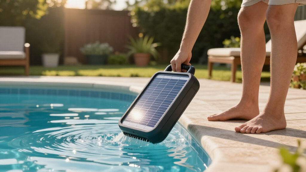 best solar powered pool skimmer robot