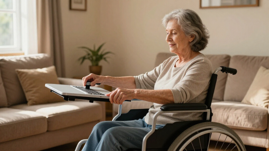 wheelchair with removable desk arms