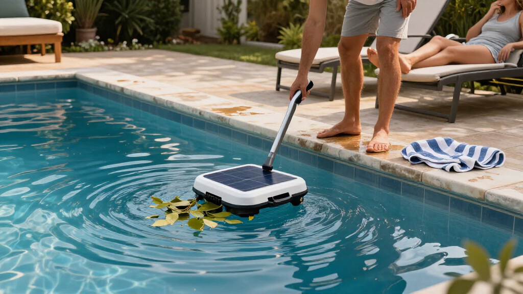 best solar pool skimmer robot