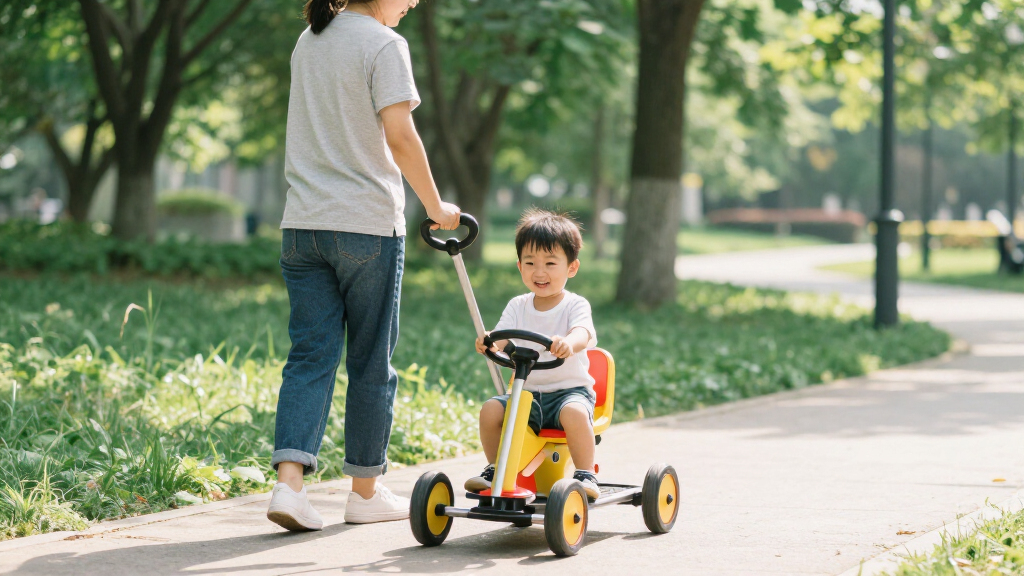 metal frame kids ride on buggy