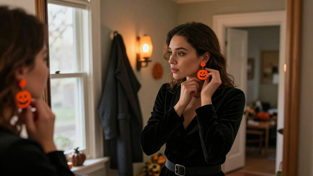 Halloween statement earrings for women
